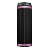Bouteilles Isothermes Classic White Cursive Script Name Hot Pink Black (Dos)