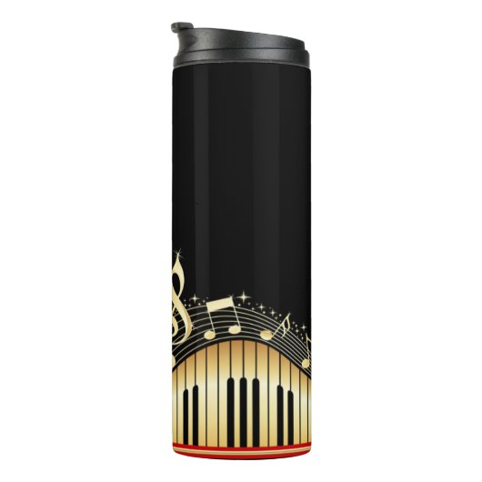 Bouteilles Isothermes Clavier noir et or monogrammé (Tourné sur la droite)