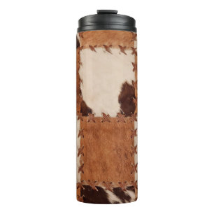 Bouteilles Isothermes Close up leather patchwork textured background.