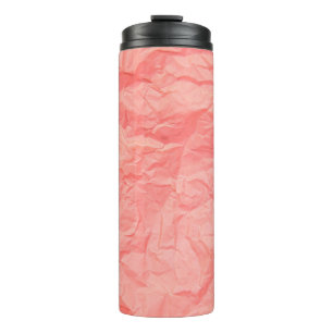Bouteilles Isothermes Close up of pink wrinkle crumpled old with paper p