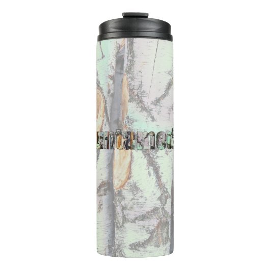 Bouteilles Isothermes Close-up scene of birch log stumps, untamed  (Devant)