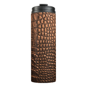 Bouteilles Isothermes Closeup : crocodile texture cuir.