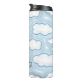 Bouteilles Isothermes Cloud Blue Sky Personnalisé Inflated 3D Tumbler (Tourné sur la droite)