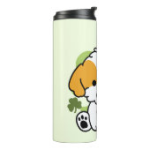 Bouteilles Isothermes Clover Pup Love - St. Patrick's Day Chien Design (Tourné sur la gauche)