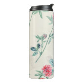 Bouteilles Isothermes Clover, shamrock sur beige. (Tourné sur la gauche)