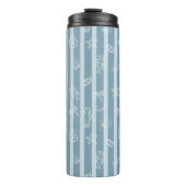 Bouteilles Isothermes Coastal Nautical Pattern | Blue Sea Shell & Seahor (Devant)