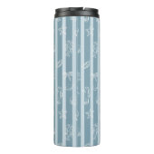 Bouteilles Isothermes Coastal Nautical Pattern | Blue Sea Shell & Seahor (Dos)