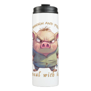 Bouteilles Isothermes Cochon Têtu Devoir Avec Elle Mignonne Adorable Drô