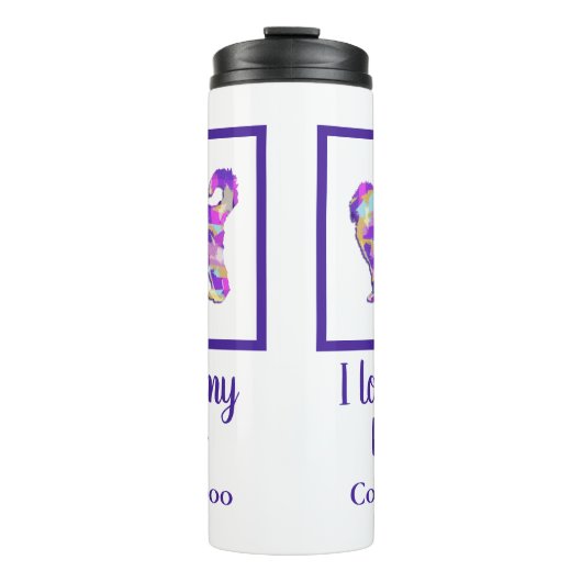 Bouteilles Isothermes Cockapoo Chien mignon Silhouette Purple PY&B (Devant)