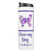 Bouteilles Isothermes Cockapoo Chien mignon Silhouette Purple PY&B (Tourné sur la droite)
