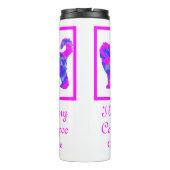 Bouteilles Isothermes Cockapoo Chien rose et bleu silhouette (Dos)