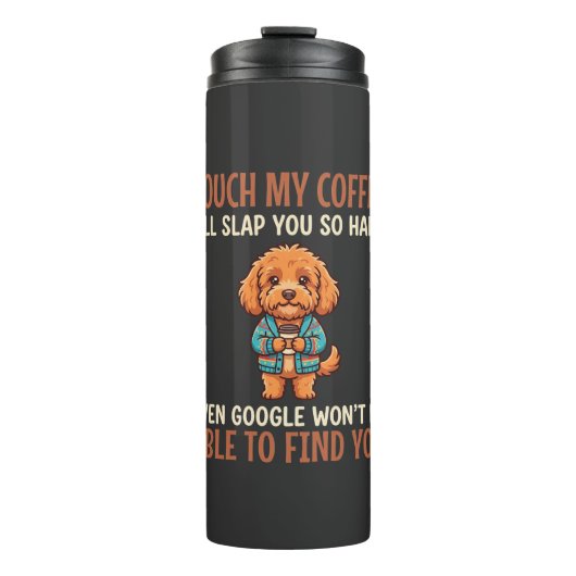 Bouteilles Isothermes Cockapoo drôle amateur de café (Devant)