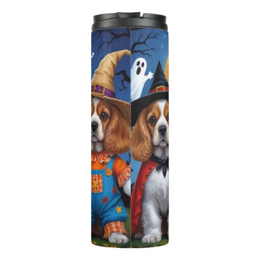 Bouteilles Isothermes Cocker Chiens espagnols Citrouille Halloween Funny (Dos)