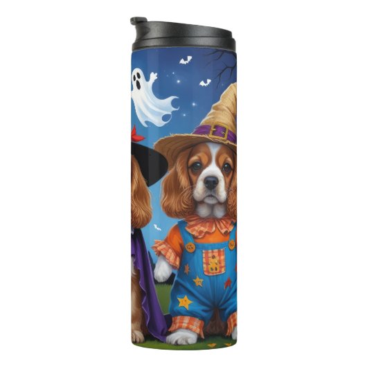 Bouteilles Isothermes Cocker Chiens espagnols Citrouille Halloween Funny (Tourné sur la droite)