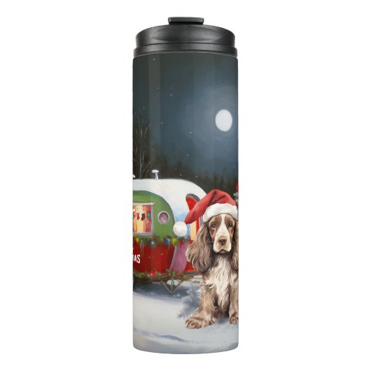 Bouteilles Isothermes Cocker d'hiver Spaniel Caravan Christmas Adventure (Devant)