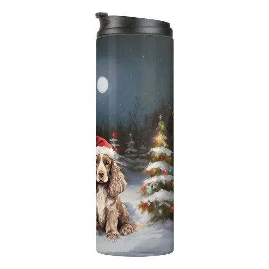Bouteilles Isothermes Cocker d'hiver Spaniel Caravan Christmas Adventure (Tourné sur la droite)