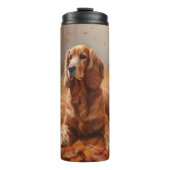 Bouteilles Isothermes Cocker Spaniel à l'automne Feuilles automne Inspir (Devant)