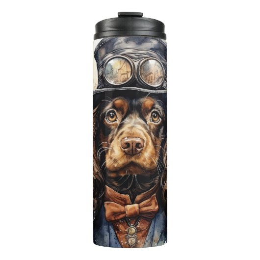 Bouteilles Isothermes Cocker Spaniel Chien Steampunk (Devant)