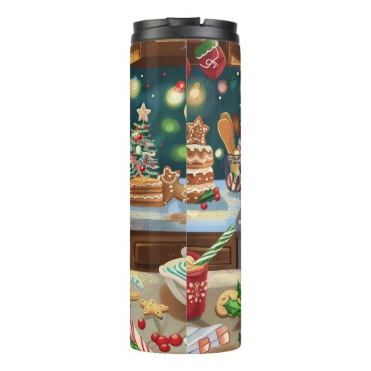 Bouteilles Isothermes Cocker Spaniel Gîtes : Noël Festif (Dos)