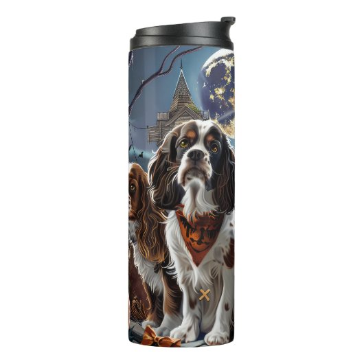 Bouteilles Isothermes Cocker Spaniel Halloween Éffrayant (Tourné sur la gauche)