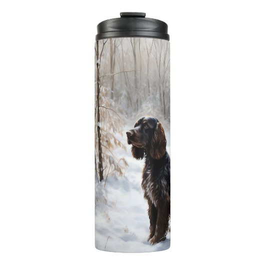 Bouteilles Isothermes Cocker Spaniel Laisser Neige Noël (Devant)