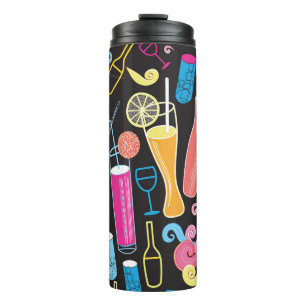 Bouteilles Isothermes Cocktails colorés Graphic Motif sans couture