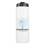 Bouteilles Isothermes Codingholic Développeur Alimentez Votre Cerveau (Devant)