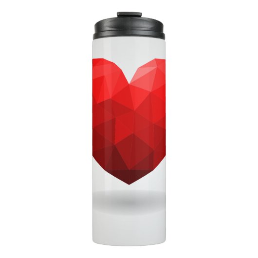 Bouteilles Isothermes Coeur d'amour bas poly valentine (Devant)