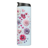 Bouteilles Isothermes Coeur de la Saint Valentin florale (Tourné sur la droite)