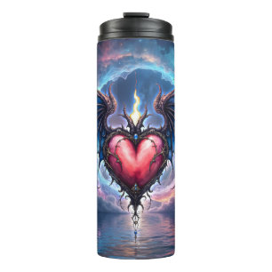 Bouteilles Isothermes Cœur Flamboyant de la Lune – Amour Cosmique Gothiq