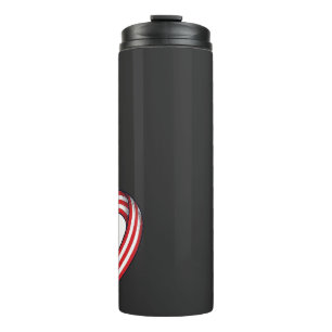 Bouteilles Isothermes Cœur patriotique Merci Design vectoriel vintage_1