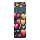 Bouteilles Isothermes Cœurs 3D colorés motif (Dos)