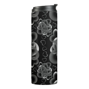 Bouteilles Isothermes Coeurs abondants Motif noir