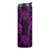 Bouteilles Isothermes Coeurs abondants Motif violet (Tourné sur la gauche)