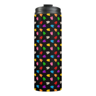 Bouteilles Isothermes Cœurs Amour Colorés Motif Design Noir