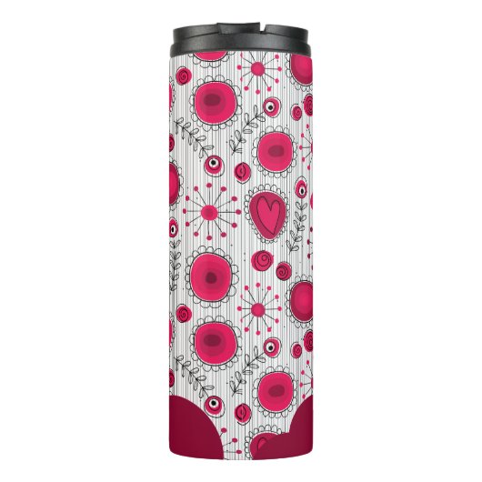 Bouteilles Isothermes Coeurs blancs blancs blancs blancs Whimsical fleur (Dos)