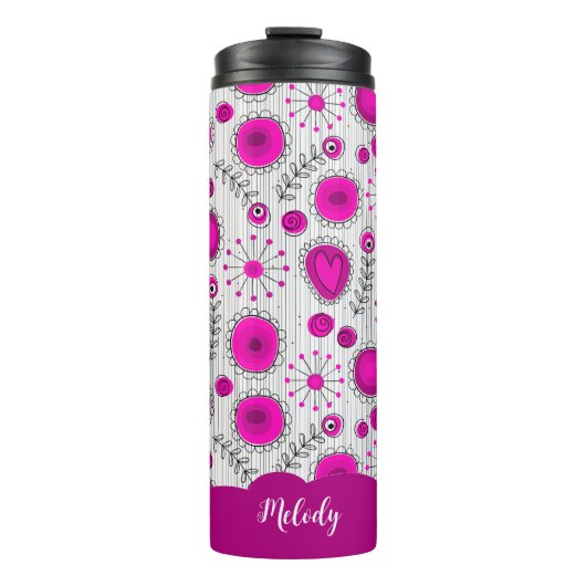 Bouteilles Isothermes Coeurs blancs rose blanc blanc blanc blanc blanc b (Devant)