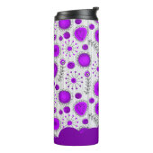 Bouteilles Isothermes Coeurs blancs violet blanc Whimsical fleurs nom fl (Tourné sur la gauche)