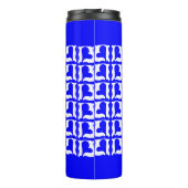 Bouteilles Isothermes Coeurs bleu et blanc électrique (Dos)