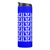 Bouteilles Isothermes Coeurs bleu et blanc électrique (Tourné sur la droite)