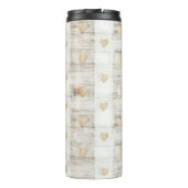 Bouteilles Isothermes Coeurs Boho Beige Blanc Crème (Dos)