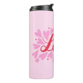 Bouteilles Isothermes Coeurs d'amour - rose et rouge (Tourné sur la gauche)