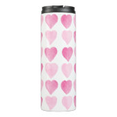 Bouteilles Isothermes Coeurs d'aquarelle rose mignonne Tumbler thermique (Dos)