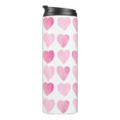 Bouteilles Isothermes Coeurs d'aquarelle rose mignonne Tumbler thermique (Tourné sur la droite)