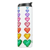 Bouteilles Isothermes Coeurs de couleur marine KiniArt (Tourné sur la gauche)