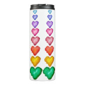 Bouteilles Isothermes Coeurs de couleur marine KiniArt (Dos)