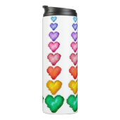 Bouteilles Isothermes Coeurs de couleur marine KiniArt (Tourné sur la droite)