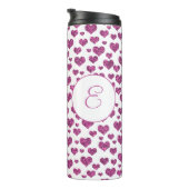 Bouteilles Isothermes Coeurs de Parties scintillant rose Motif Monogramm (Tourné sur la droite)