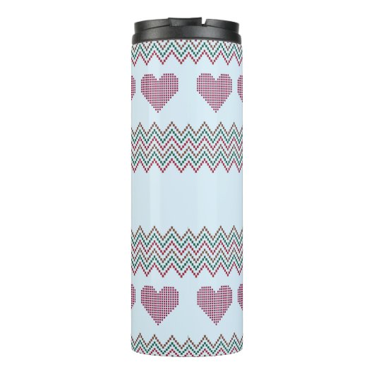 Bouteilles Isothermes Coeurs de Zigzag (Dos)