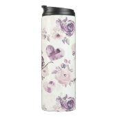 Bouteilles Isothermes Cœurs Fleurs Amour Violet Rose (Tourné sur la droite)